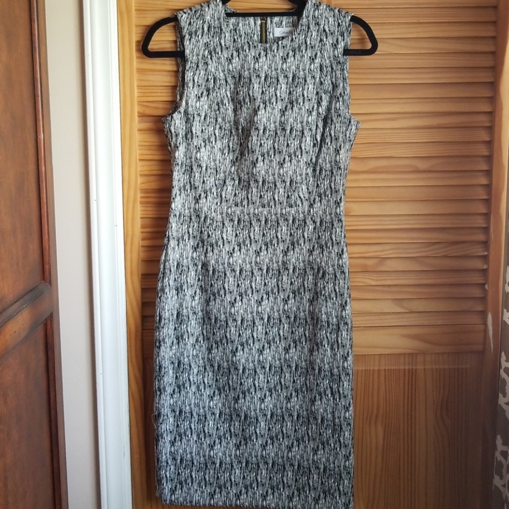 Calvin Klein black and white dress